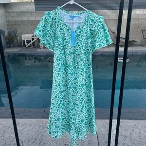 Draper James Smocked Dress Puff Sleeve